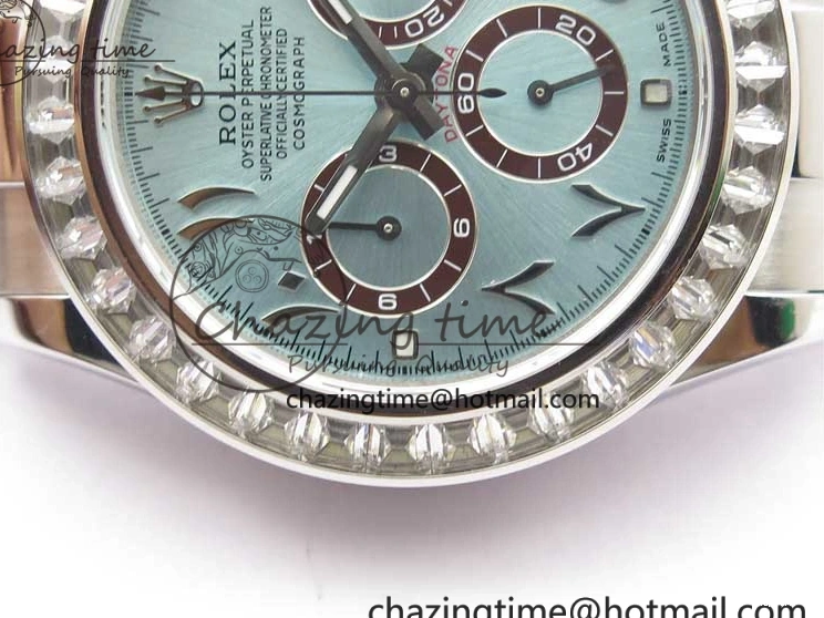 1219 Daytona 116506 Middle East Edition Bp Maker Best Edition Ice Blue Brown Arabic Dial Diam Bezel On SS Bracelet A Neat 2897